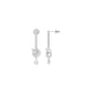 Floral Façade Diamond Drop Earrings 18 KT / White Gold
