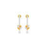 Floral Façade Diamond Drop Earrings 18 KT / Yellow Gold