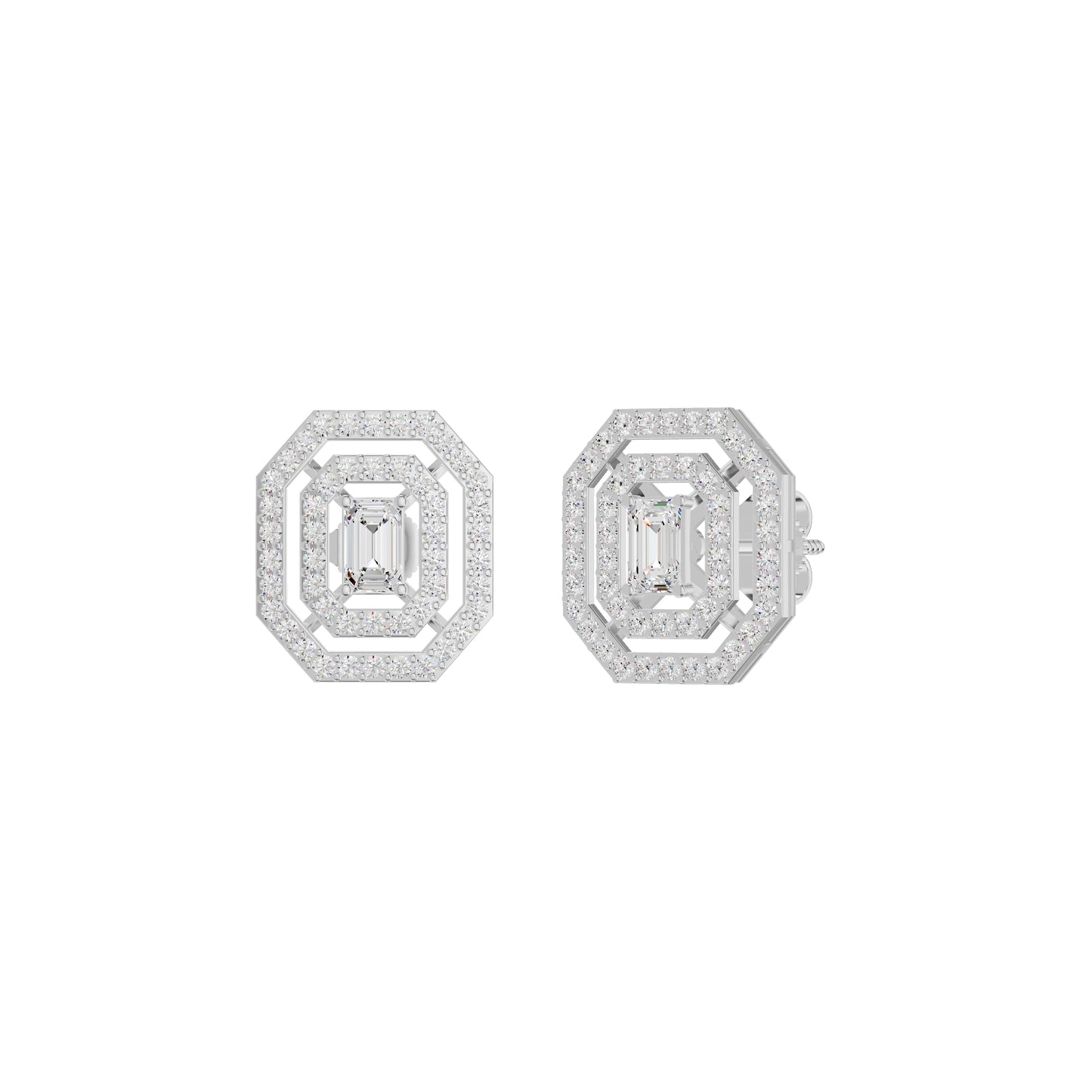 Octavia Diamond Earrings 18 KT / White Gold
