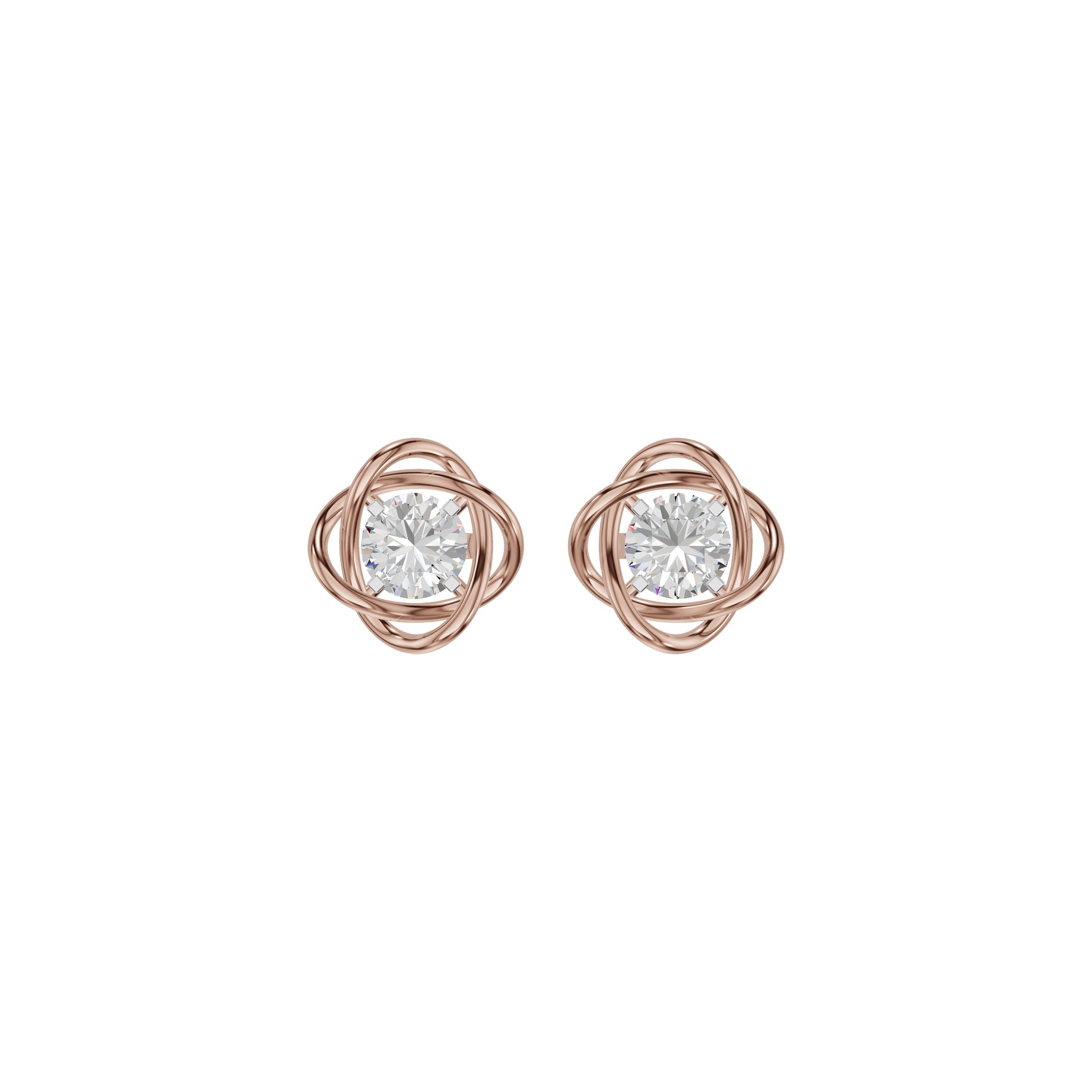 Regal Resplendence Diamond Earrings 18 KT / Rose Gold