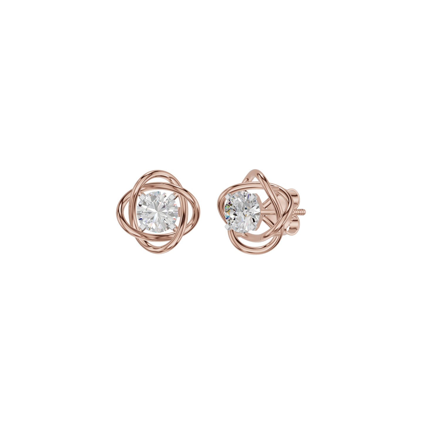 Regal Resplendence Diamond Earrings 18 KT / Rose Gold