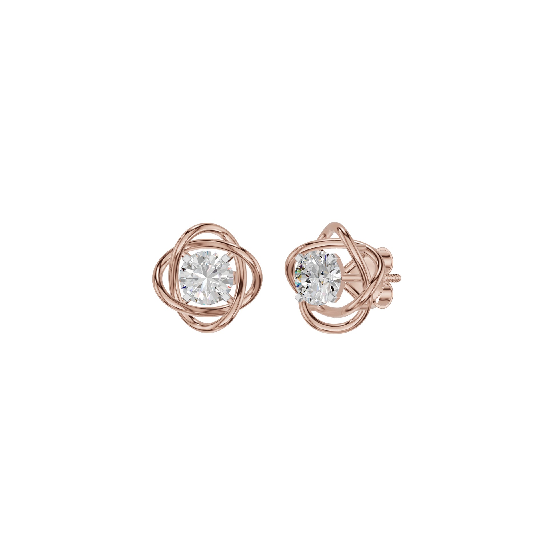 Regal Resplendence Diamond Earrings 18 KT / Rose Gold