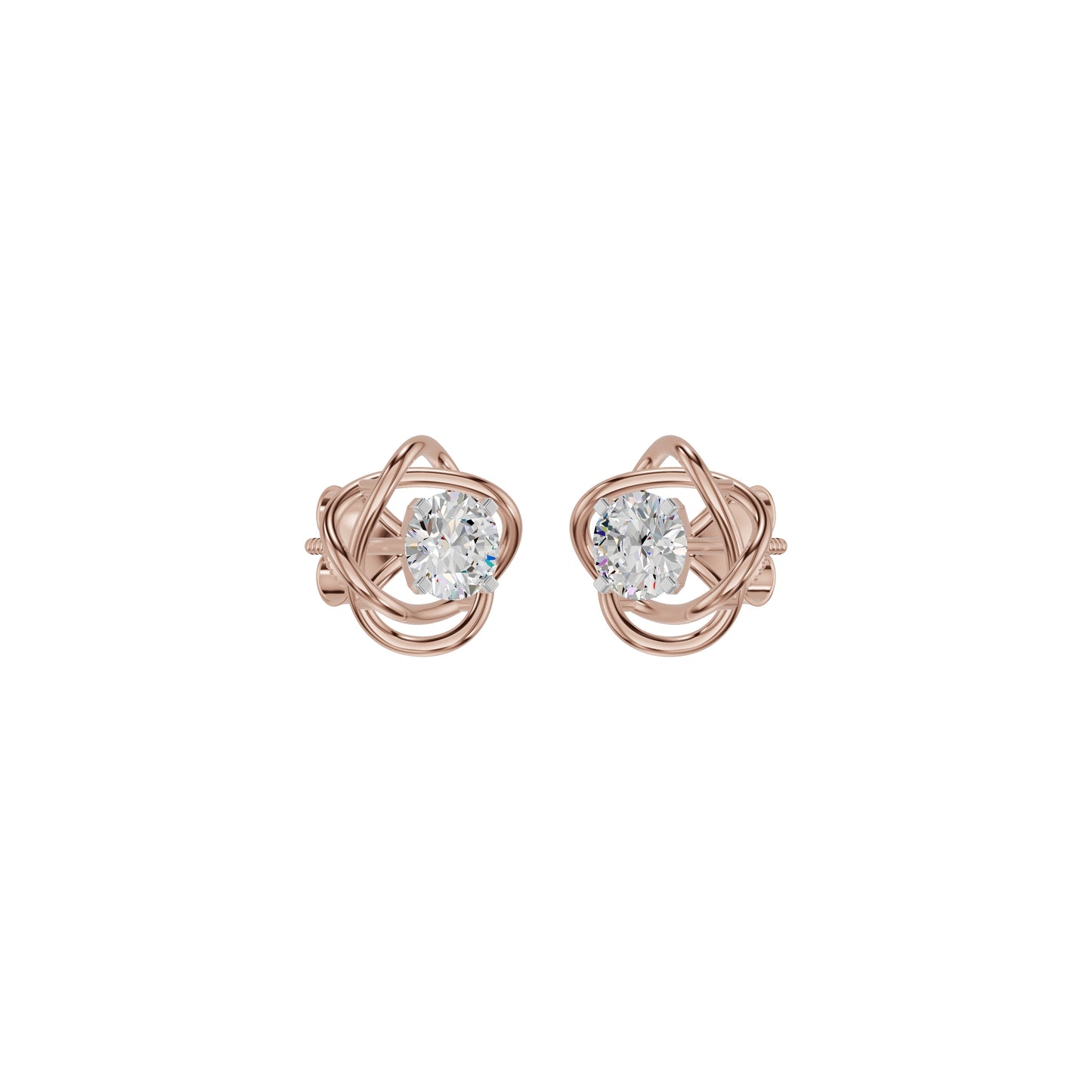 Regal Resplendence Diamond Earrings 18 KT / Rose Gold