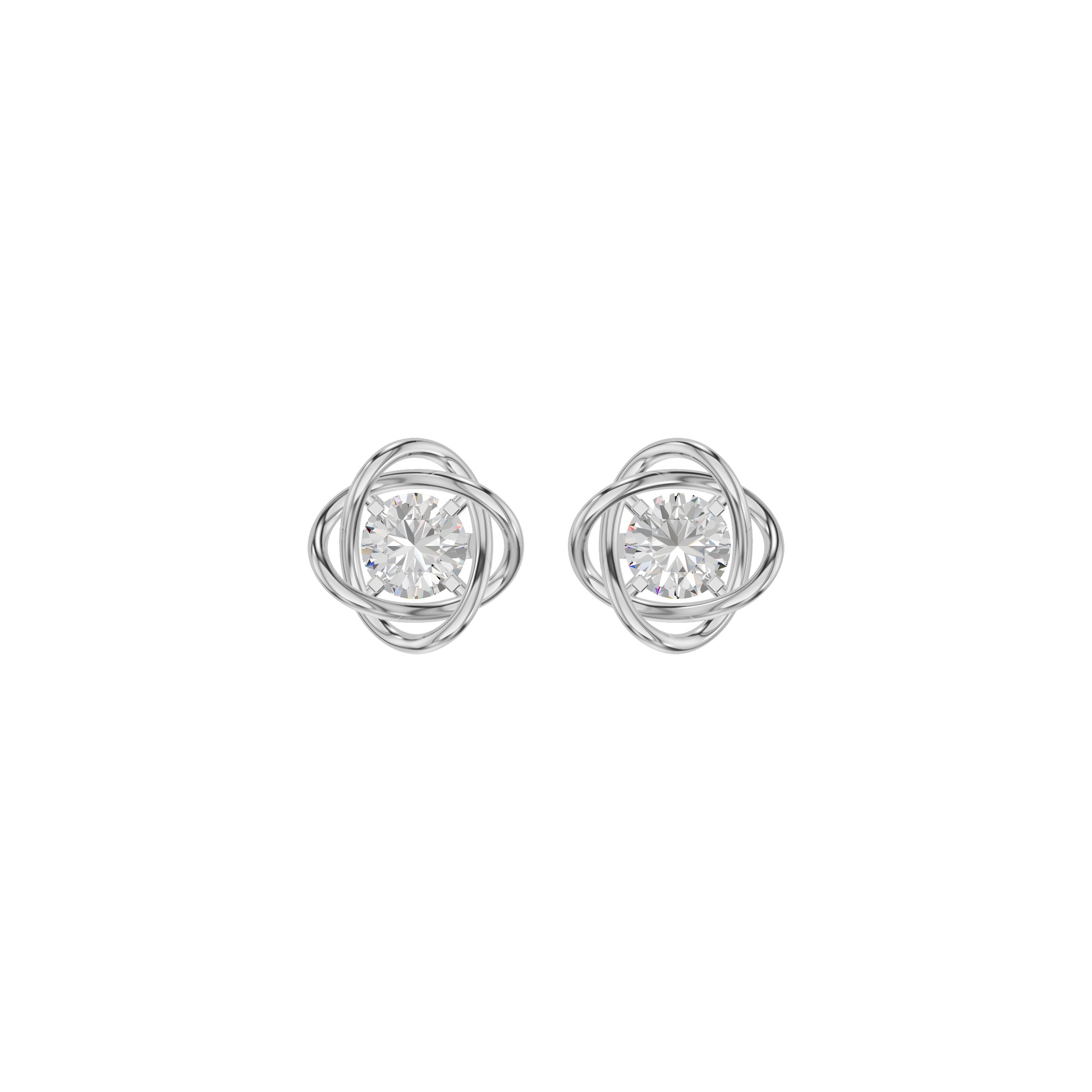 Regal Resplendence Diamond Earrings 18 KT / White Gold