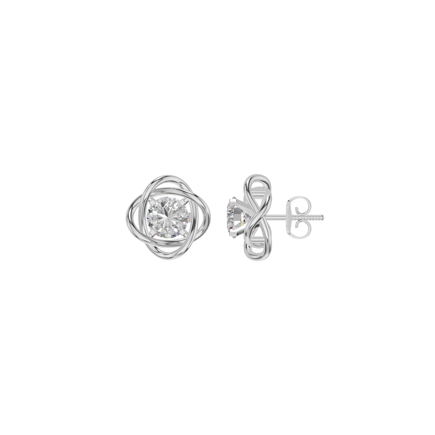 Regal Resplendence Diamond Earrings 18 KT / White Gold