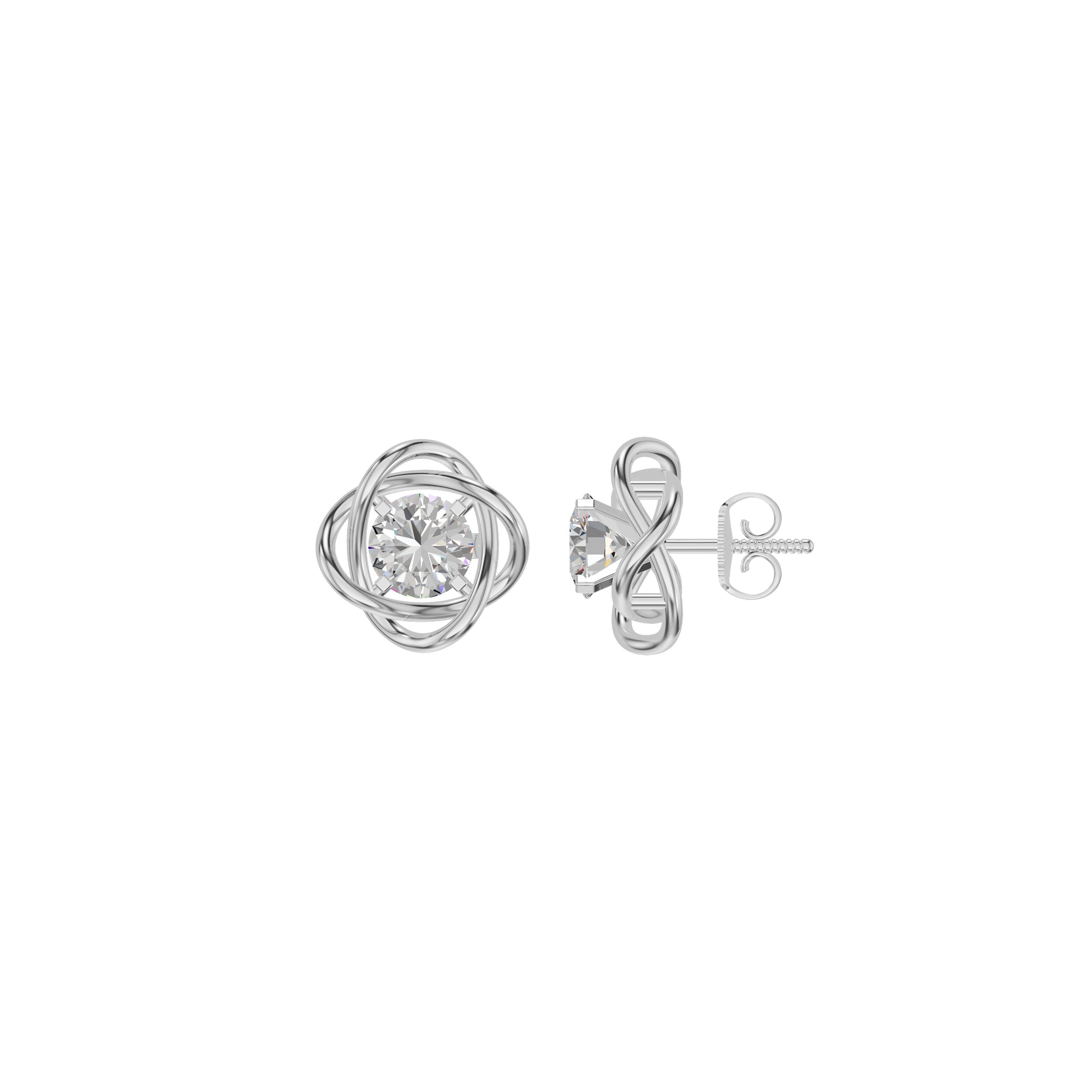 Regal Resplendence Diamond Earrings 18 KT / White Gold