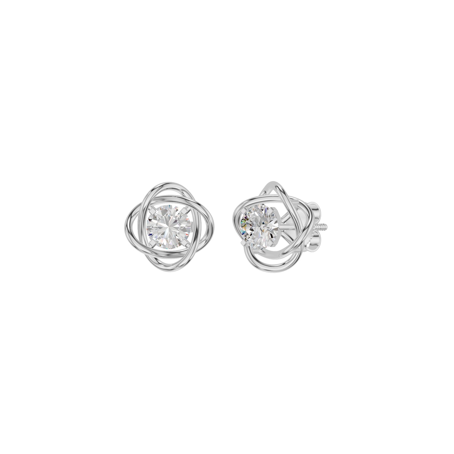 Regal Resplendence Diamond Earrings 18 KT / White Gold