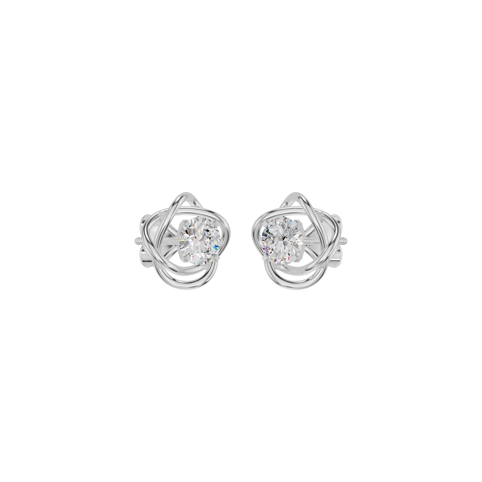 Regal Resplendence Diamond Earrings 18 KT / White Gold