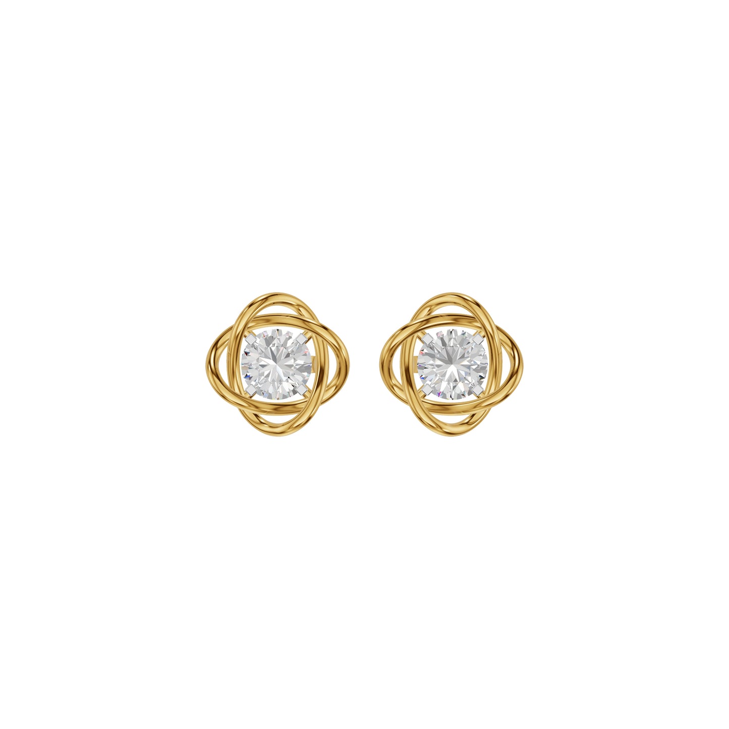 Regal Resplendence Diamond Earrings 18 KT / Yellow Gold