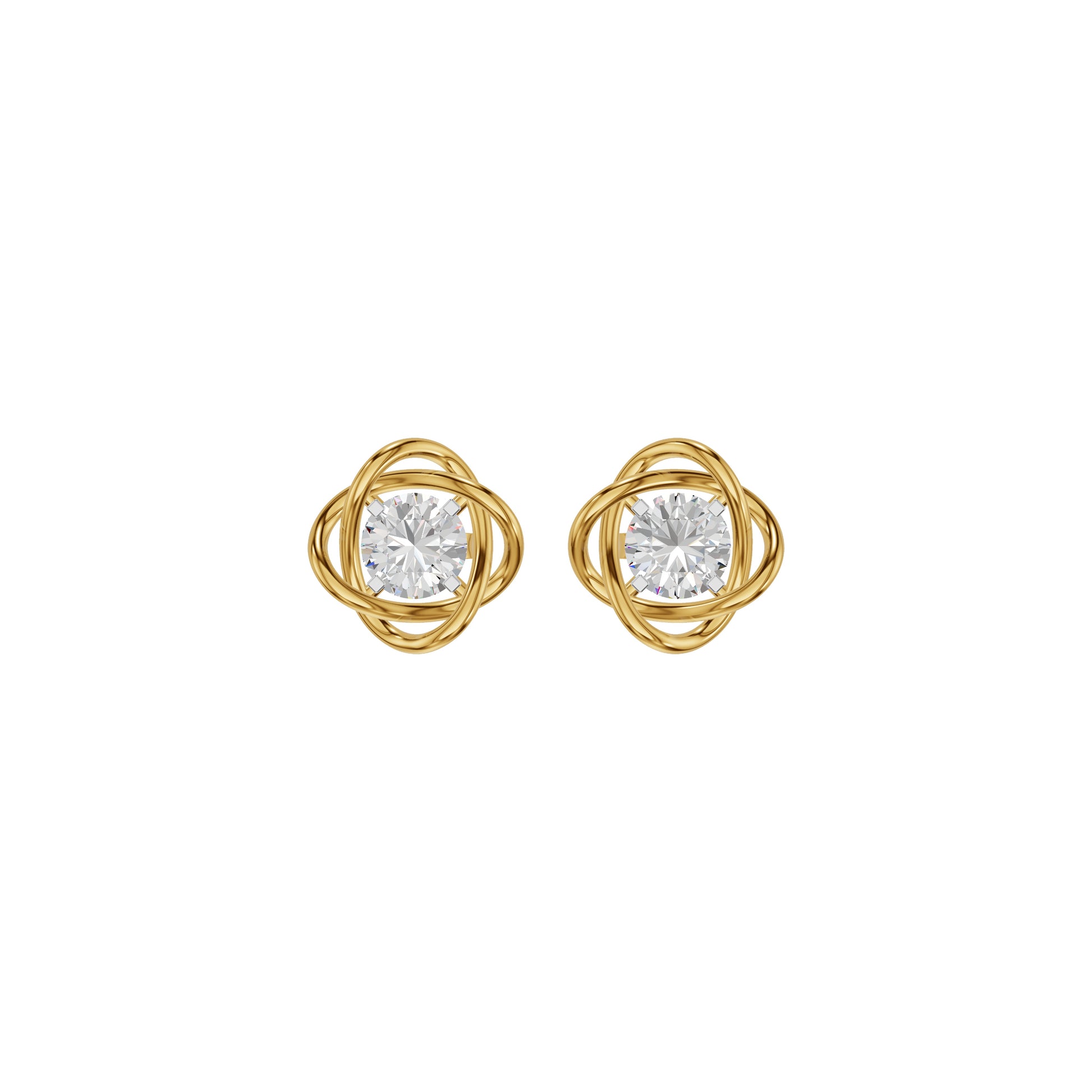 Regal Resplendence Diamond Earrings 18 KT / Yellow Gold