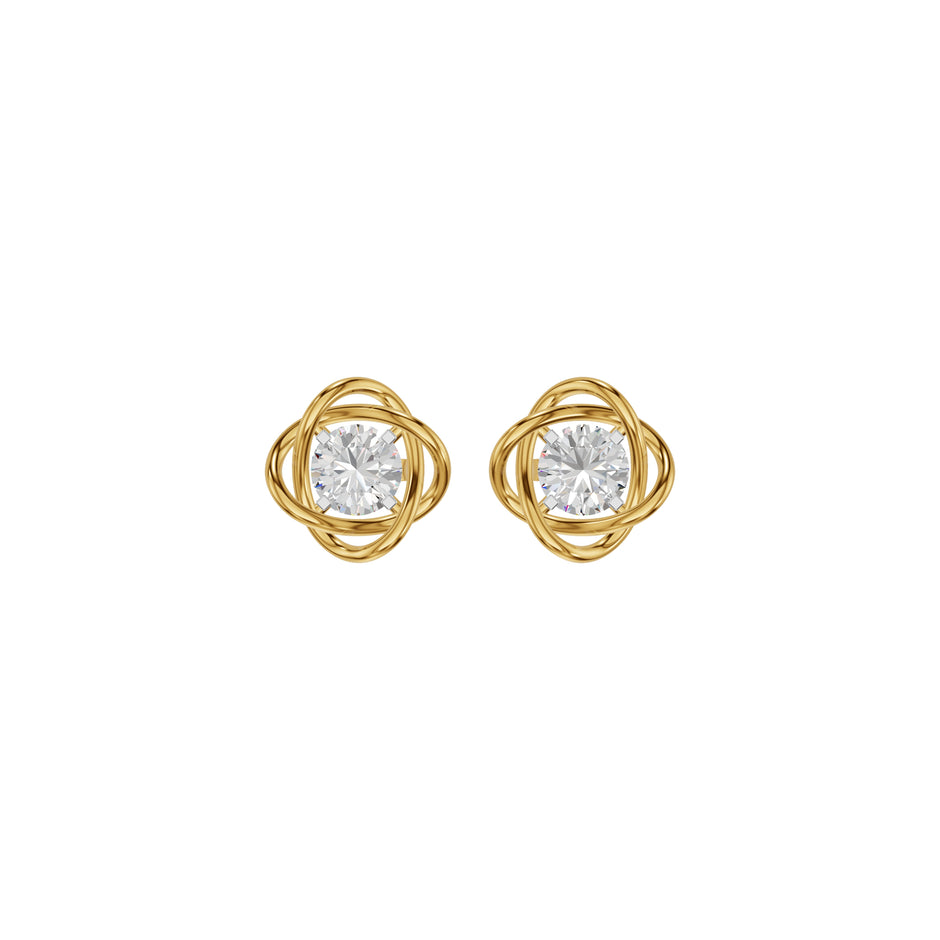 Regal Resplendence Diamond Earrings 18 KT / Yellow Gold