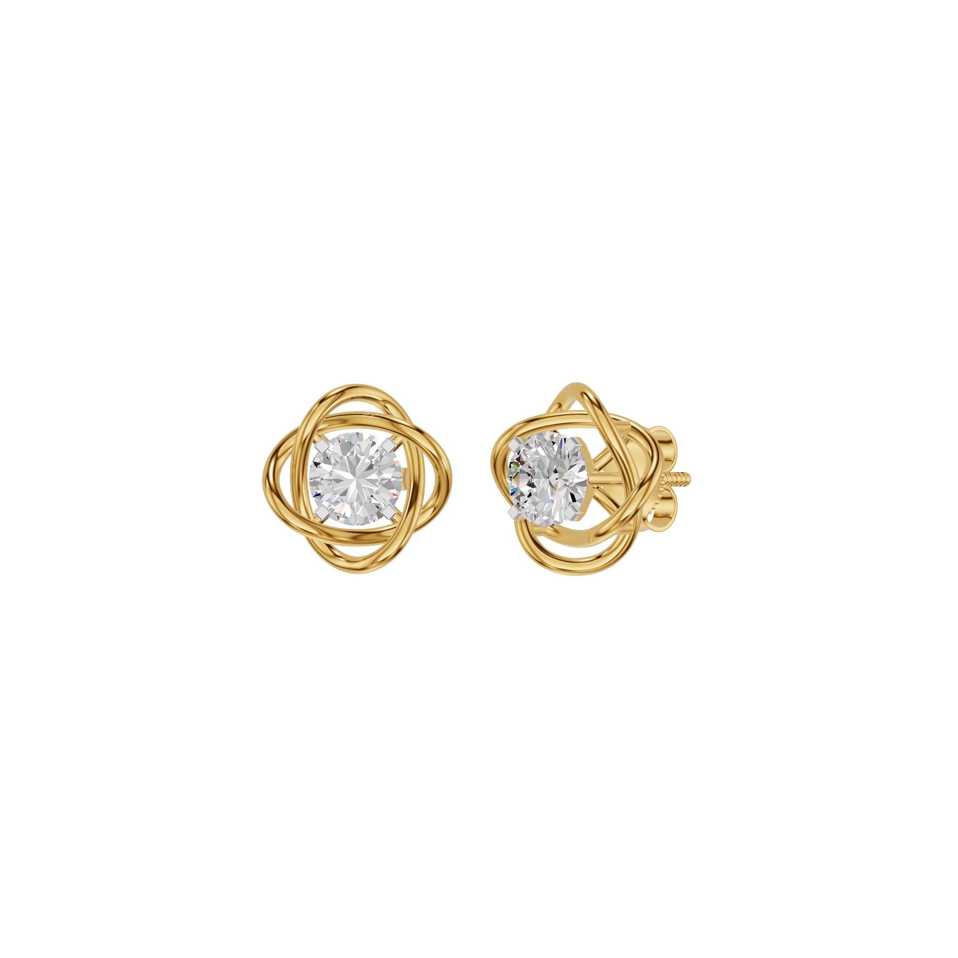 Regal Resplendence Diamond Earrings 18 KT / Yellow Gold