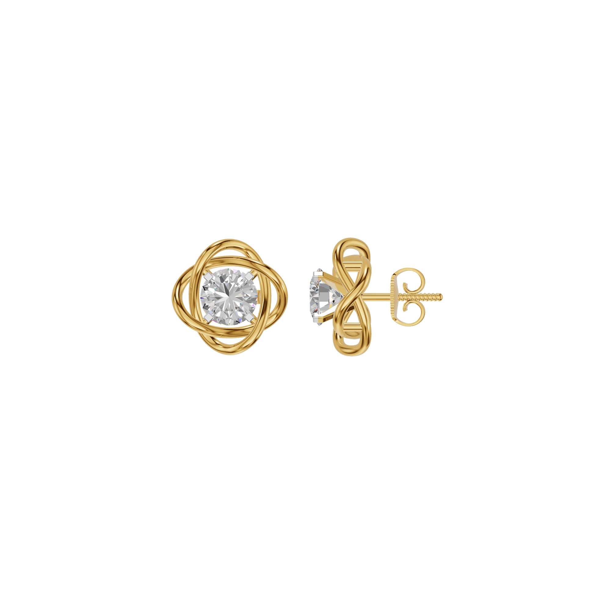 Regal Resplendence Diamond Earrings 18 KT / Yellow Gold