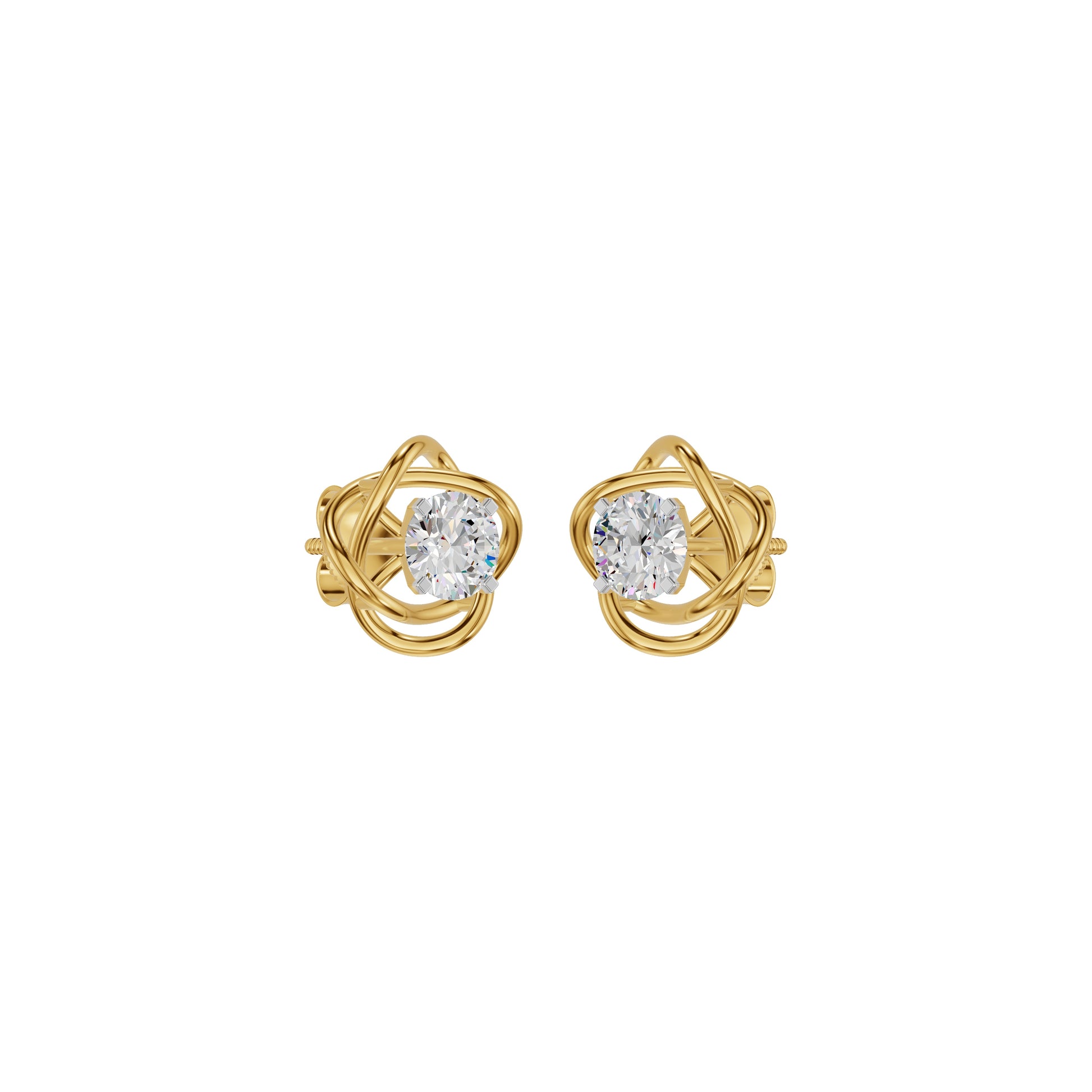 Regal Resplendence Diamond Earrings 18 KT / Yellow Gold