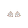 Triangular Trellis Diamond Earrings 18 KT / Rose Gold