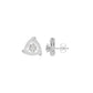 Triangular Trellis Diamond Earrings 18 KT / White Gold