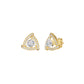 Triangular Trellis Diamond Earrings 18 KT / Yellow Gold