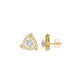 Triangular Trellis Diamond Earrings 18 KT / Yellow Gold
