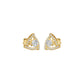 Triangular Trellis Diamond Earrings 18 KT / Yellow Gold
