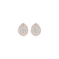 Pear Solitaire Dual Halo Diamond Earrings 18 KT / Rose Gold