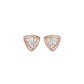 Double Tri Curve Diamond Stud Earrings 18 KT / Rose Gold