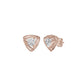 Double Tri Curve Diamond Stud Earrings 18 KT / Rose Gold