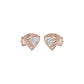 Double Tri Curve Diamond Stud Earrings 18 KT / Rose Gold