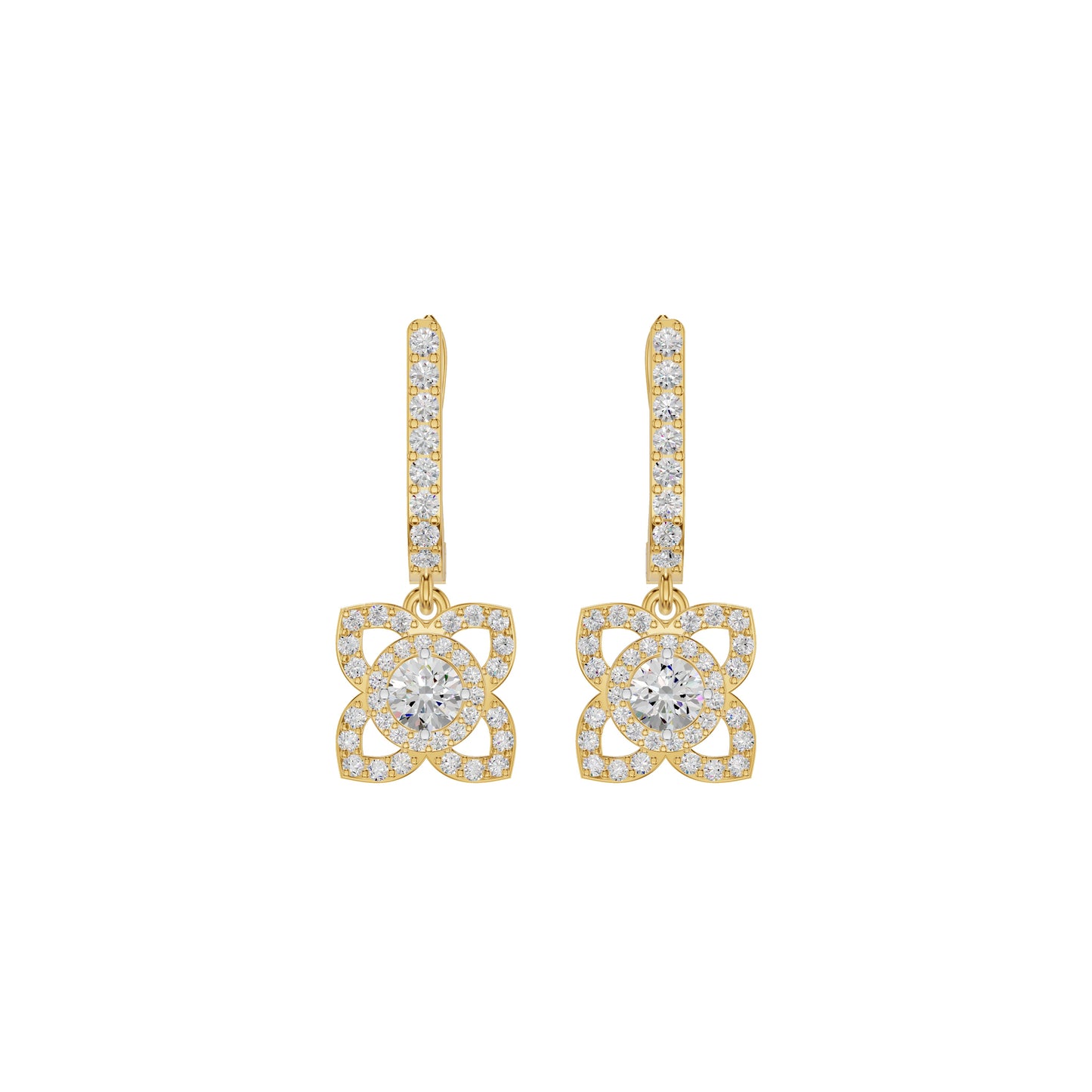 Enchante Elegance Diamond Earrings 18 KT / Yellow Gold