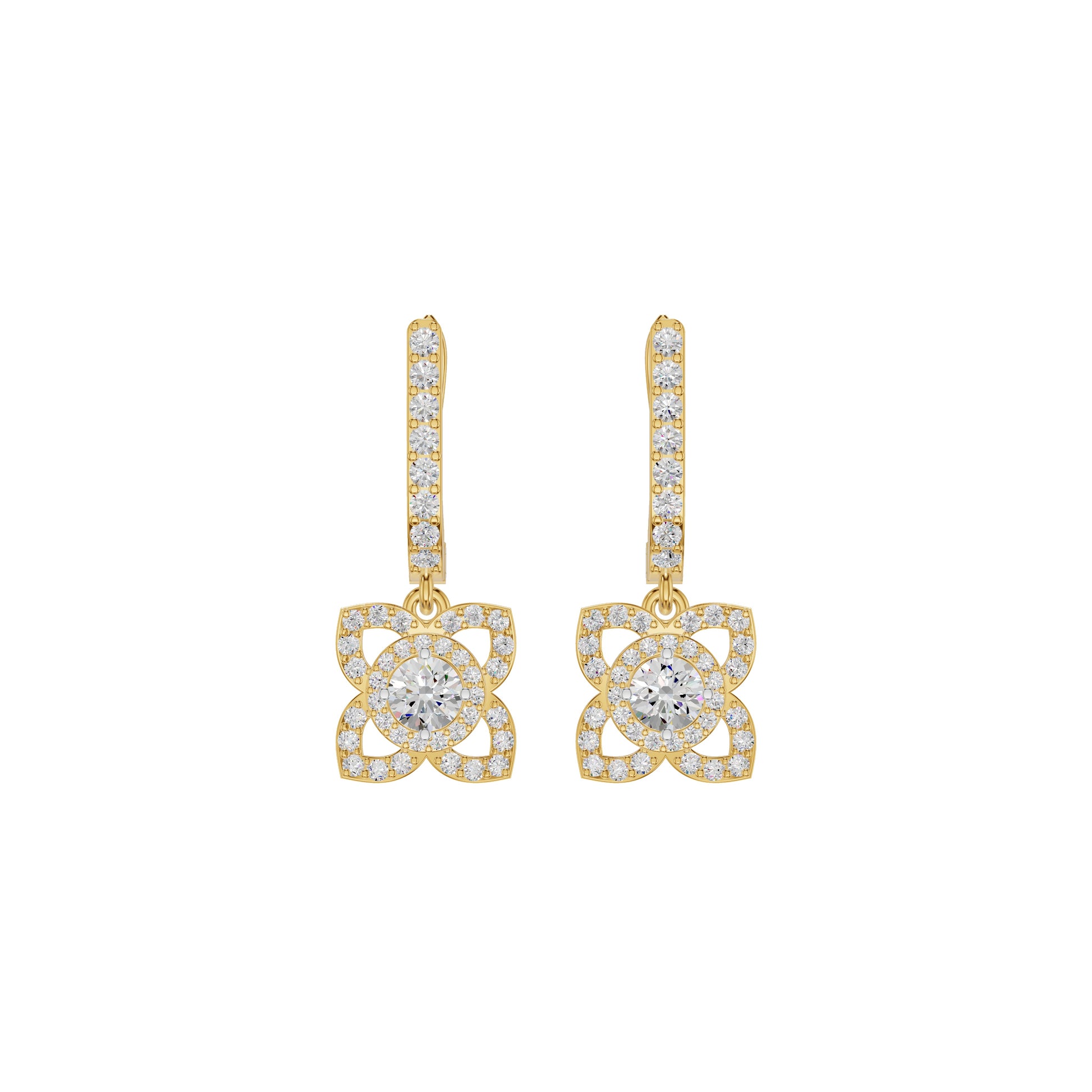 Enchante Elegance Diamond Earrings 18 KT / Yellow Gold