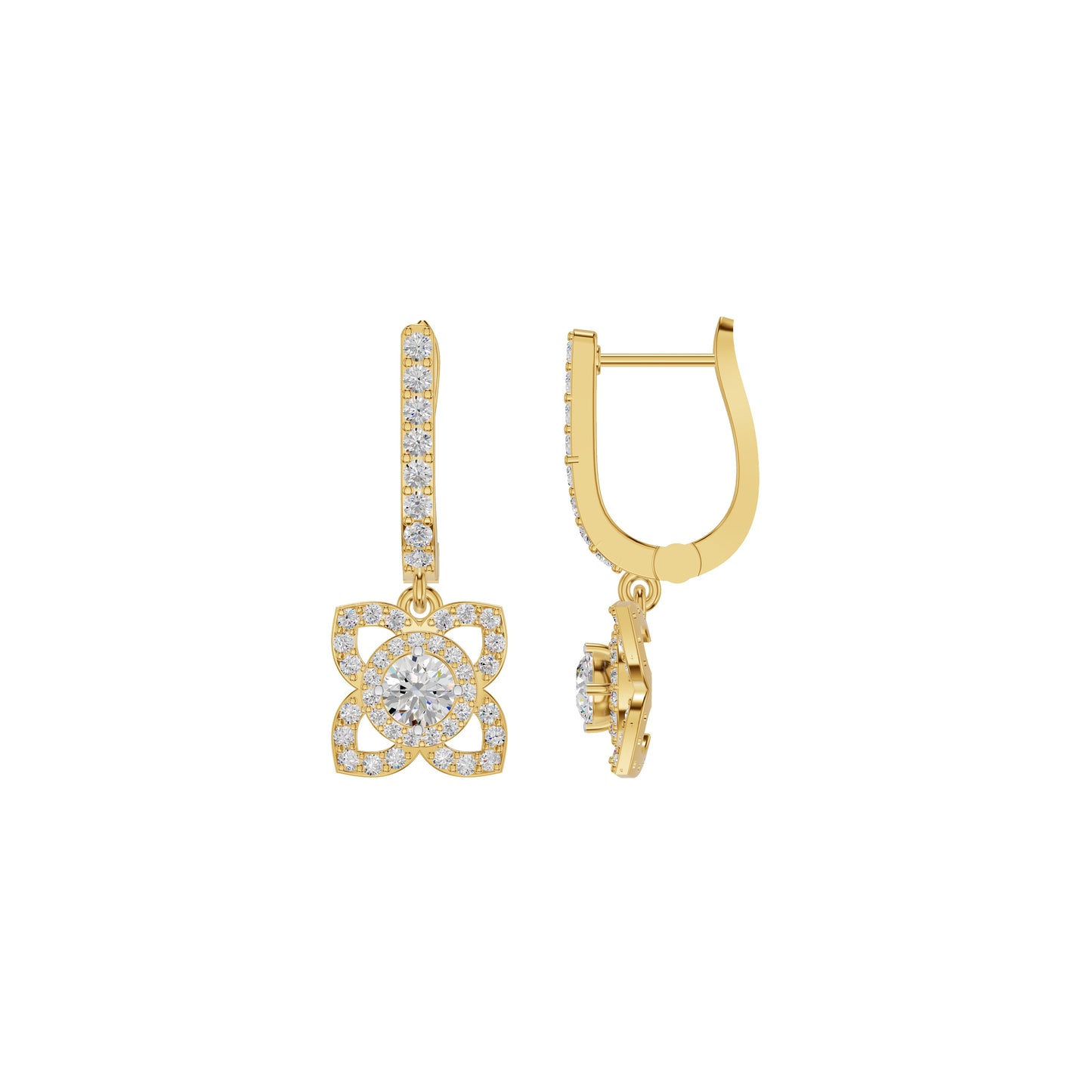 Enchante Elegance Diamond Earrings 18 KT / Yellow Gold