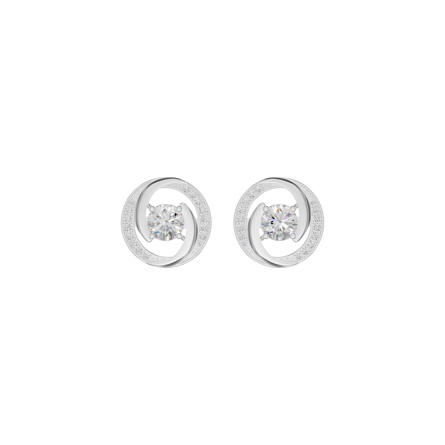 Timeless Tresor Diamond Earrings 18 KT / White Gold