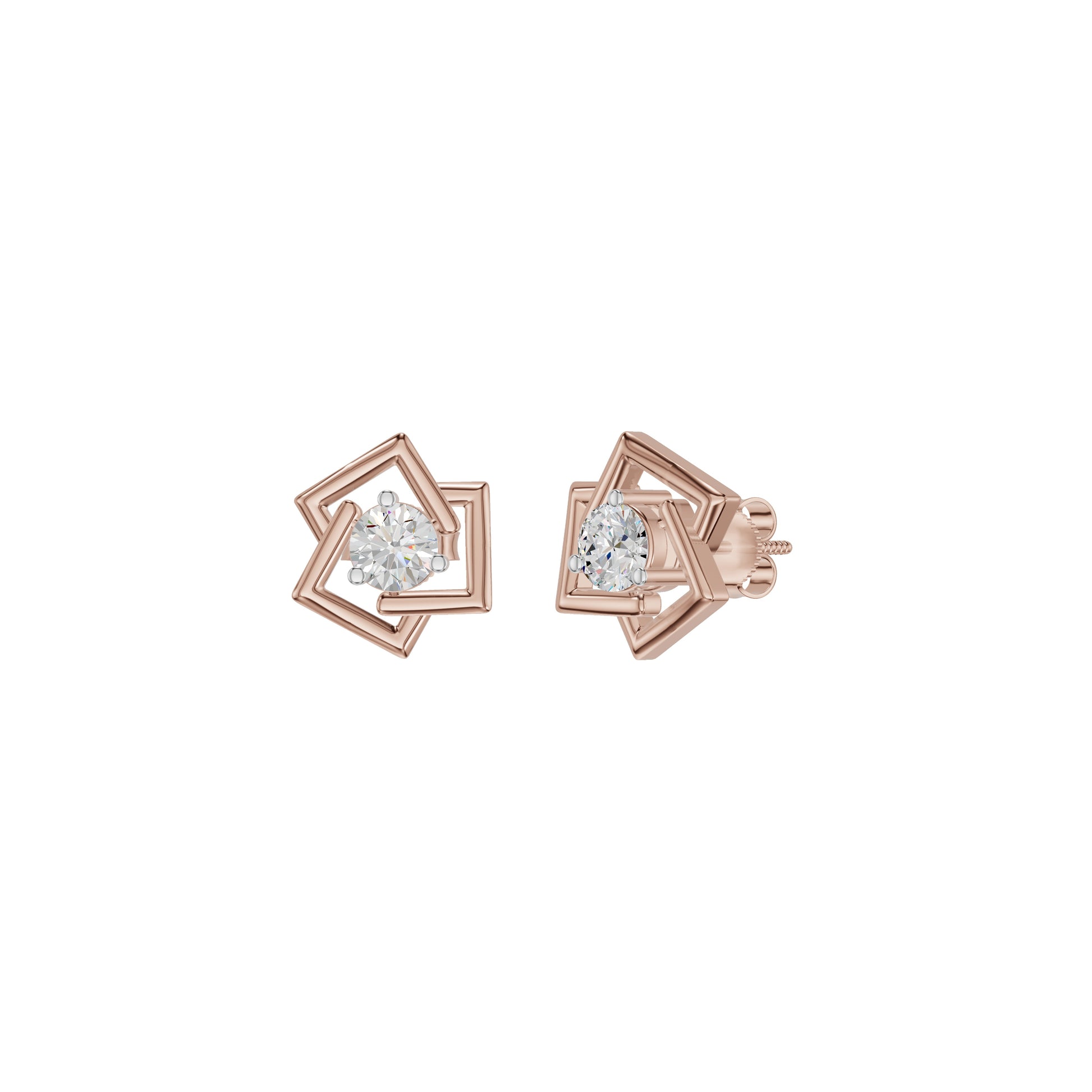 Divine Floreta Diamond Earrings 18 KT / Rose Gold