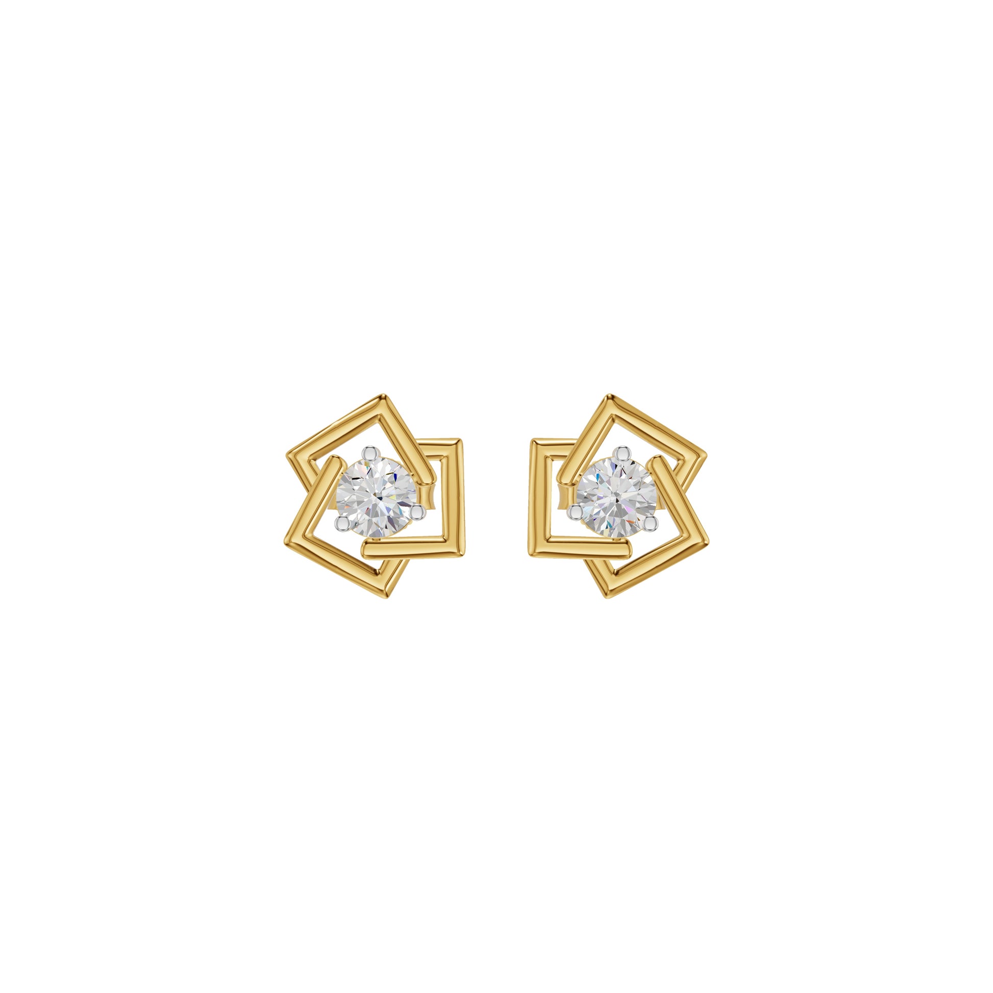 Divine Floreta Diamond Earrings 18 KT / Yellow Gold