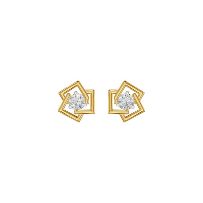 Divine Floreta Diamond Earrings 18 KT / Yellow Gold