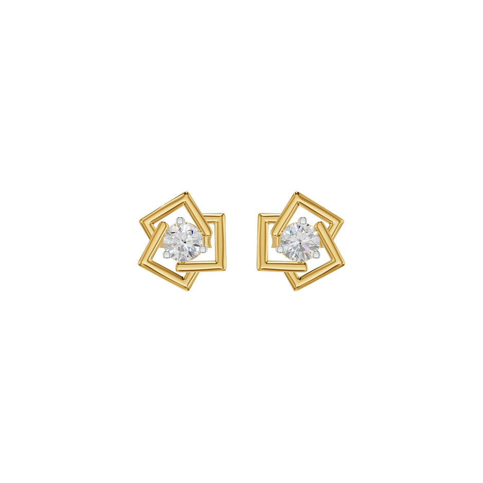 Divine Floreta Diamond Earrings 18 KT / Yellow Gold