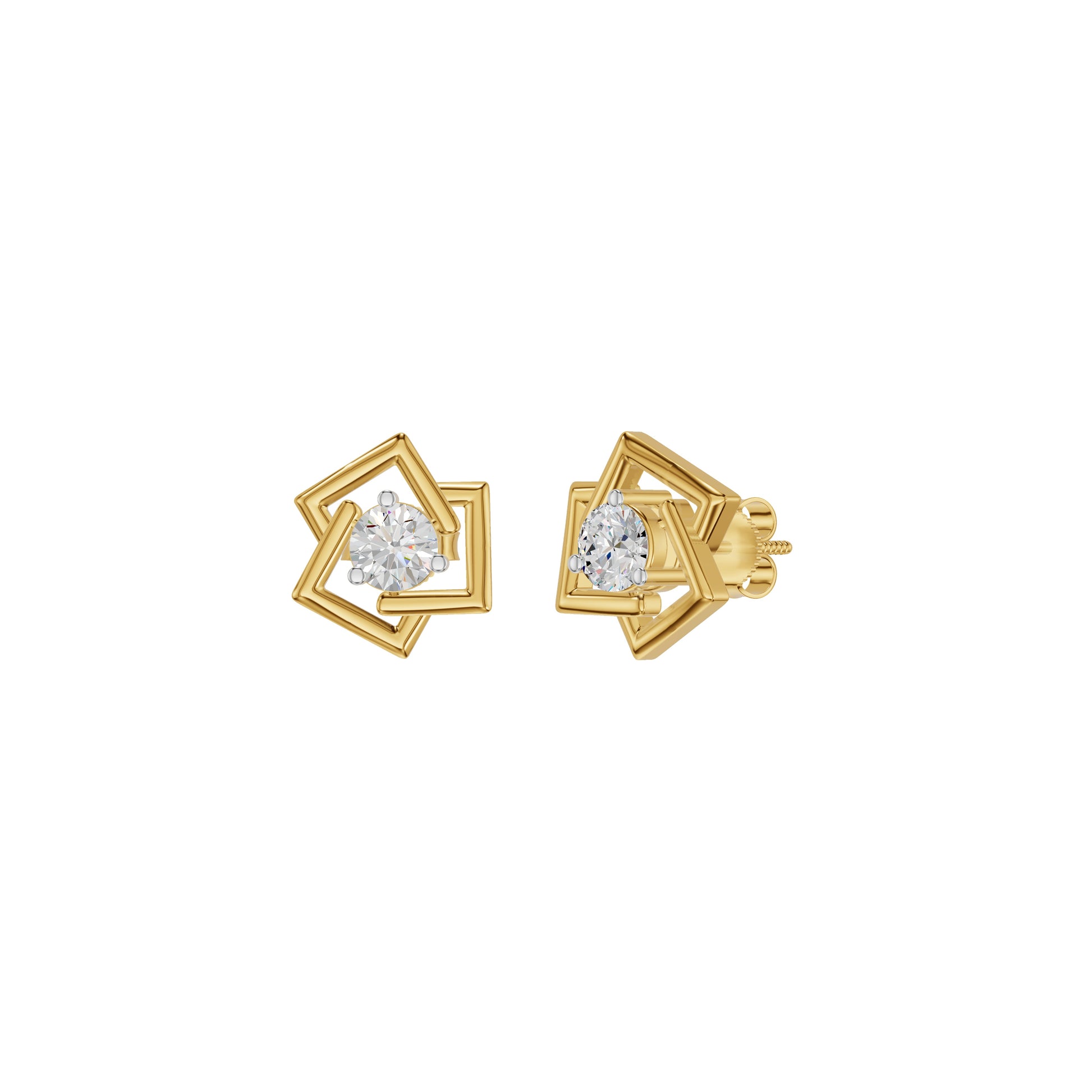 Divine Floreta Diamond Earrings 18 KT / Yellow Gold