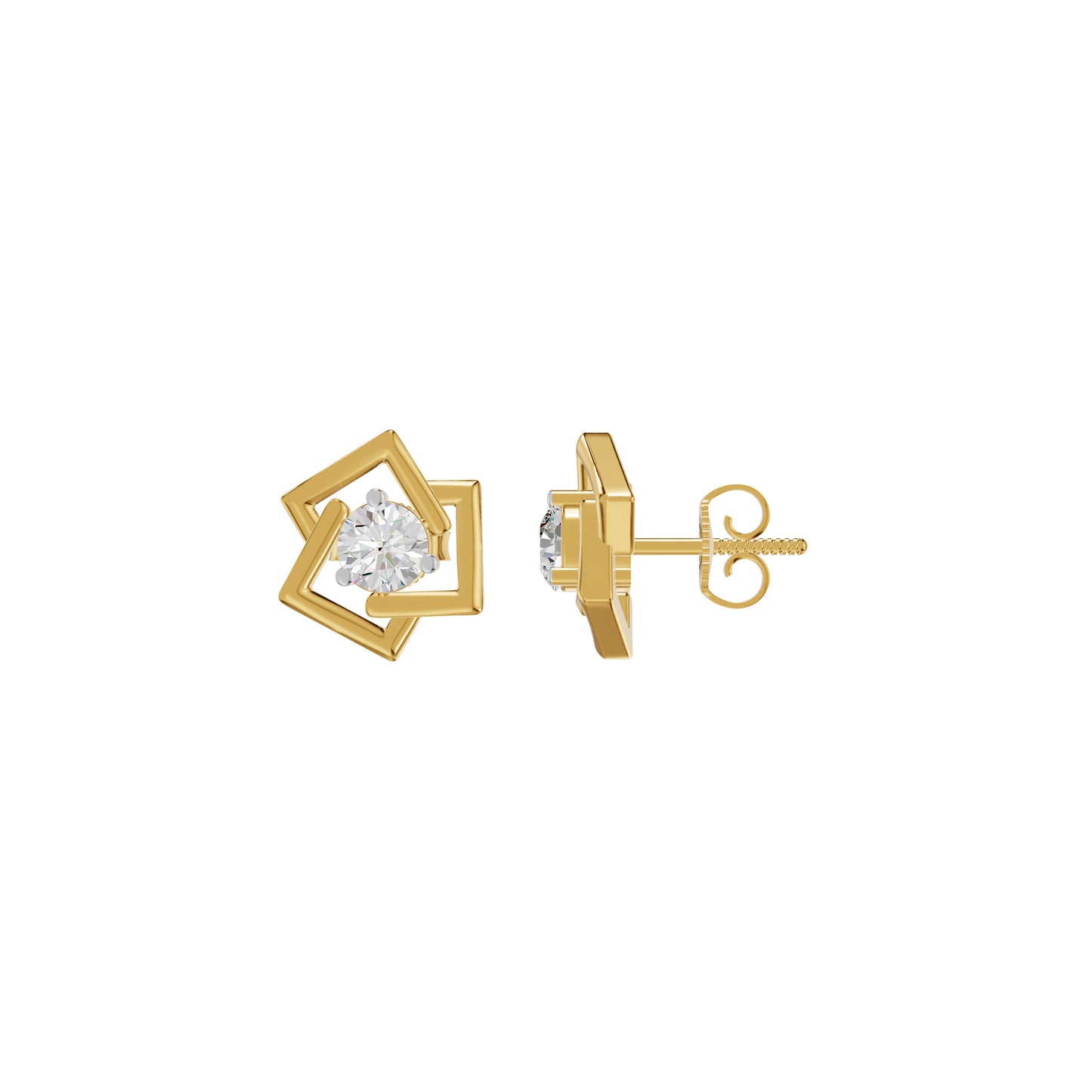 Divine Floreta Diamond Earrings 18 KT / Yellow Gold