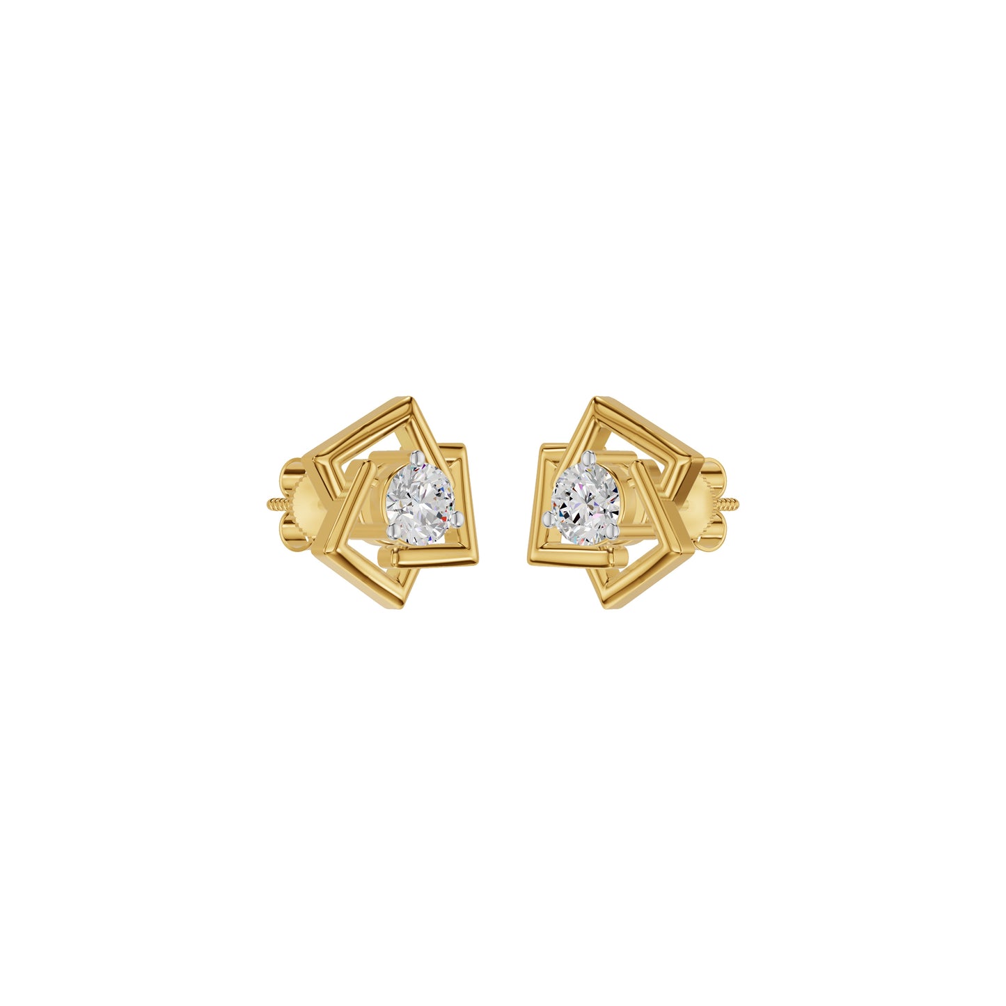 Divine Floreta Diamond Earrings 18 KT / Yellow Gold