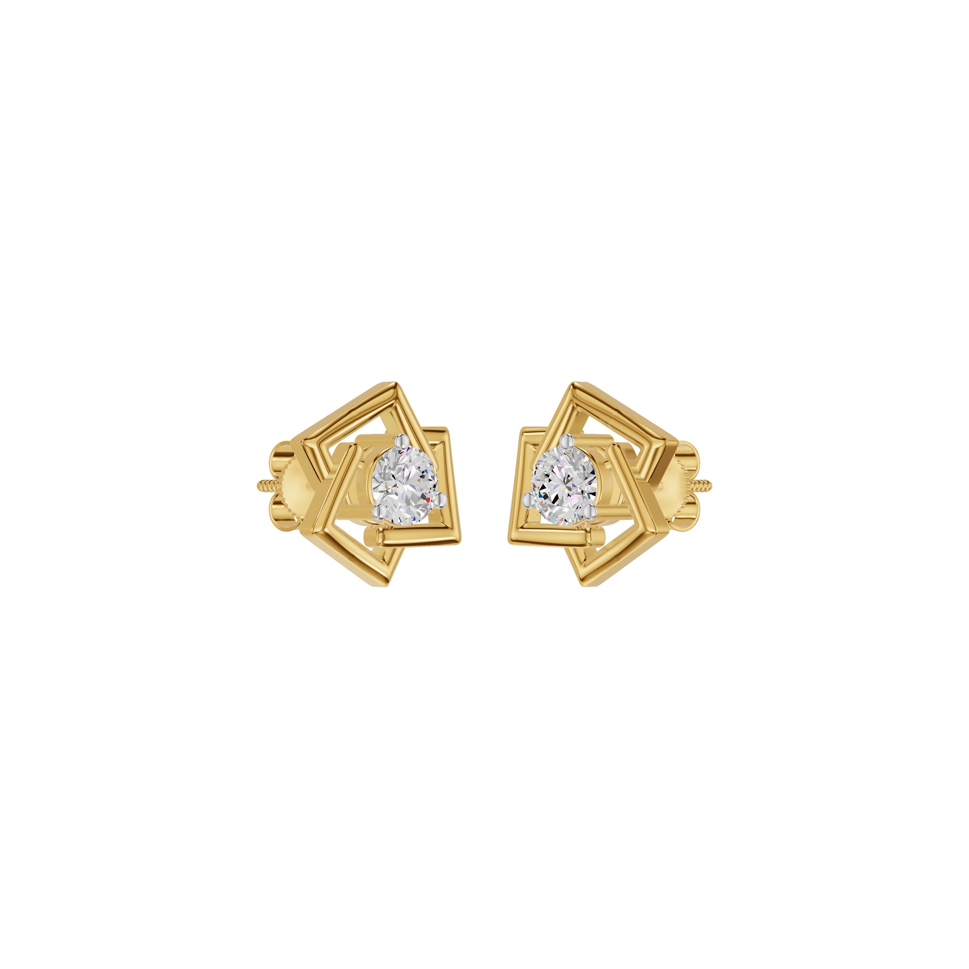 Divine Floreta Diamond Earrings 18 KT / Yellow Gold