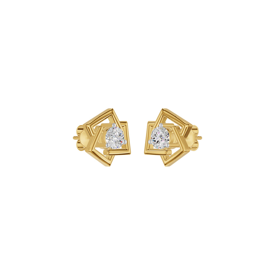 Divine Floreta Diamond Earrings 18 KT / Yellow Gold