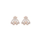 Arrow Edge Diamond Bali Earrings 18 KT / Rose Gold