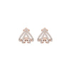 Arrow Edge Diamond Bali Earrings 18 KT / Rose Gold