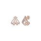 Arrow Edge Diamond Bali Earrings 18 KT / Rose Gold