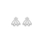 Arrow Edge Diamond Bali Earrings 18 KT / White Gold
