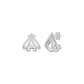 Arrow Edge Diamond Bali Earrings 18 KT / White Gold