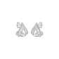 Arrow Edge Diamond Bali Earrings 18 KT / White Gold