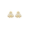 Arrow Edge Diamond Bali Earrings 18 KT / Yellow Gold