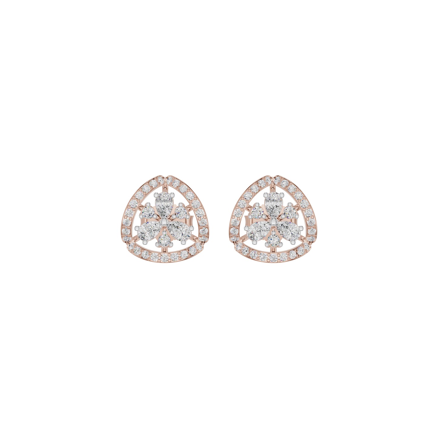 Sparkling Opal Diamond Earrings 18 KT / Rose Gold