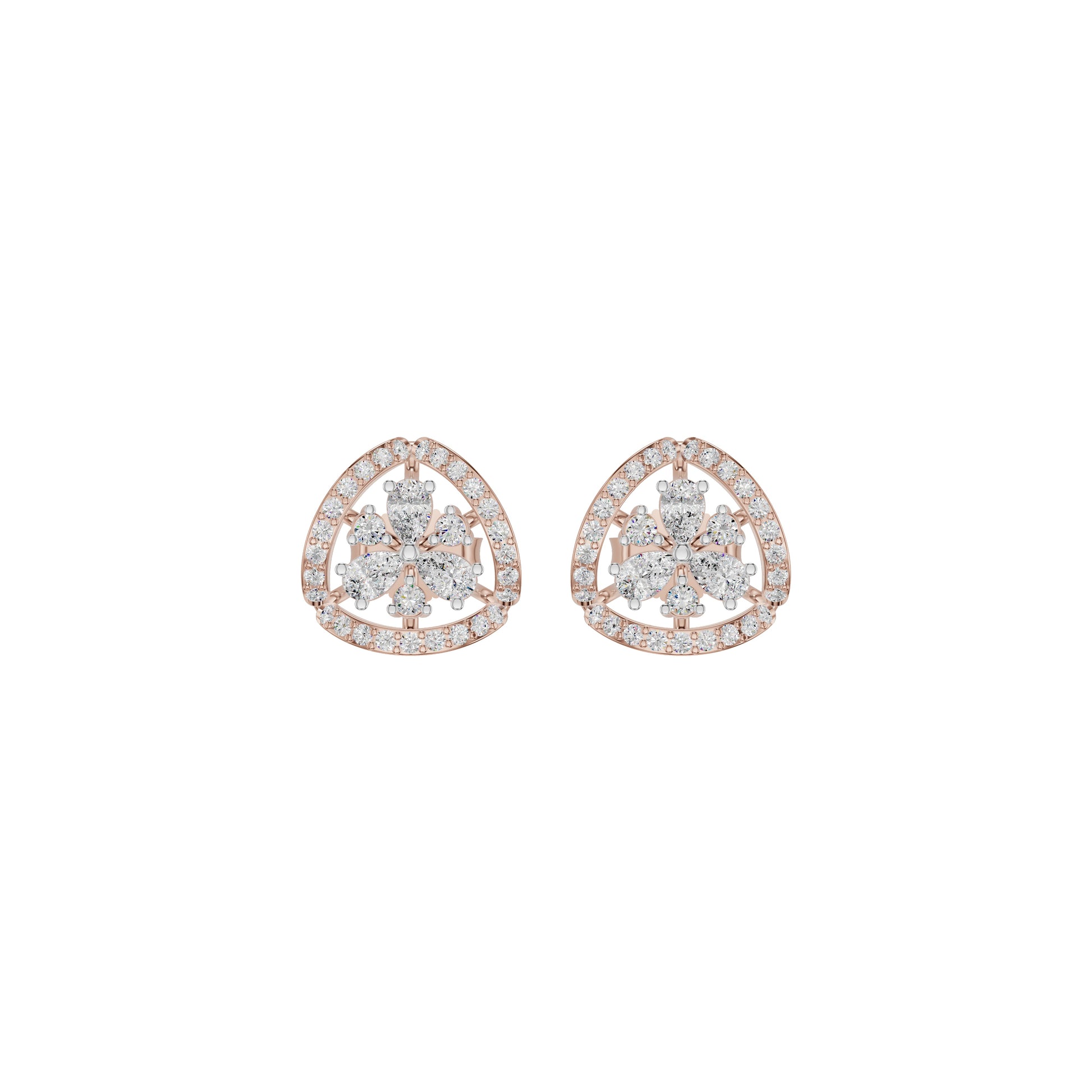 Sparkling Opal Diamond Earrings 18 KT / Rose Gold