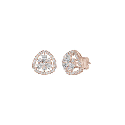 Sparkling Opal Diamond Earrings 18 KT / Rose Gold
